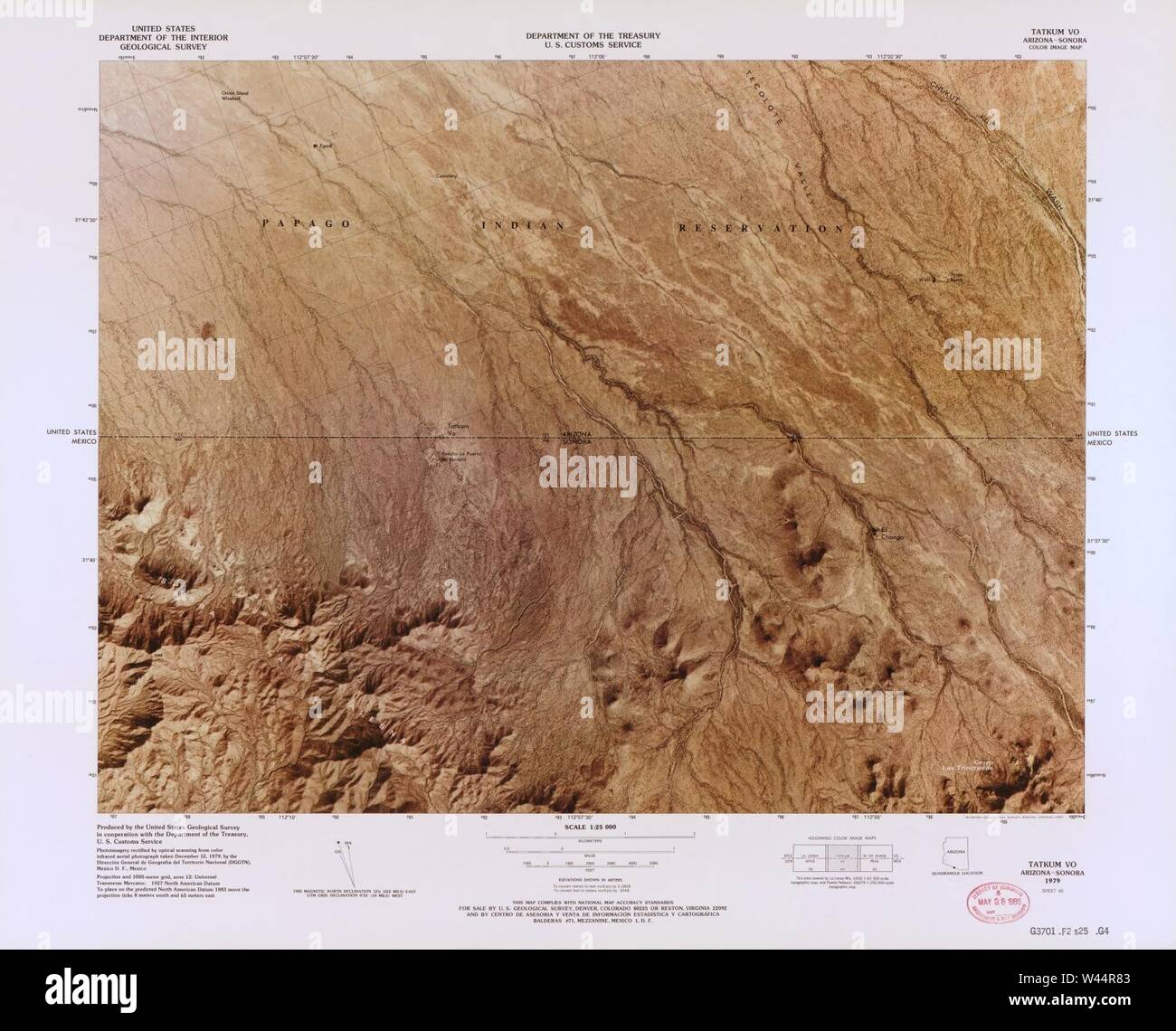 Color image map ports of entry - Color Image Map Ports Of Entry United States Mexican Border W44R83