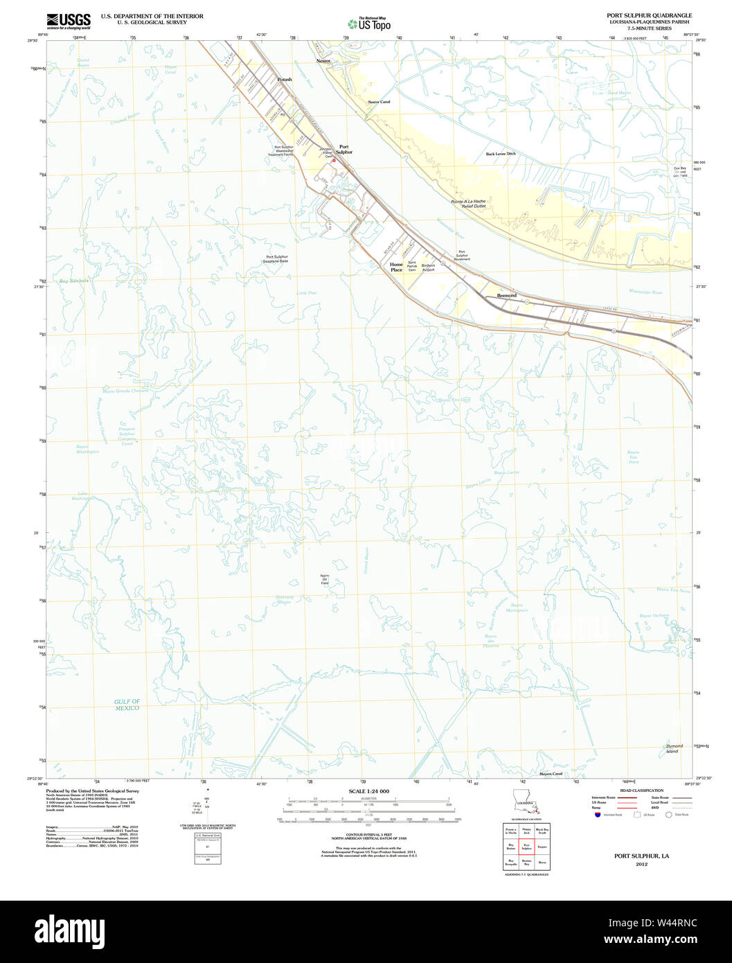 Port sulphur louisiana map Cut Out Stock Images & Pictures Alamy