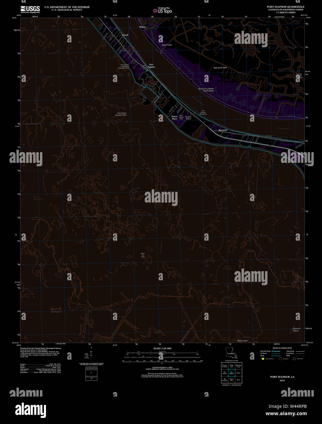 Map of port sulphur hires stock photography and images Alamy