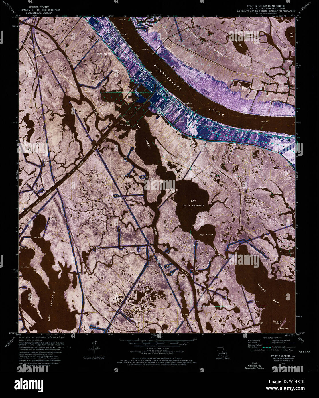 Map of port sulphur hires stock photography and images Alamy