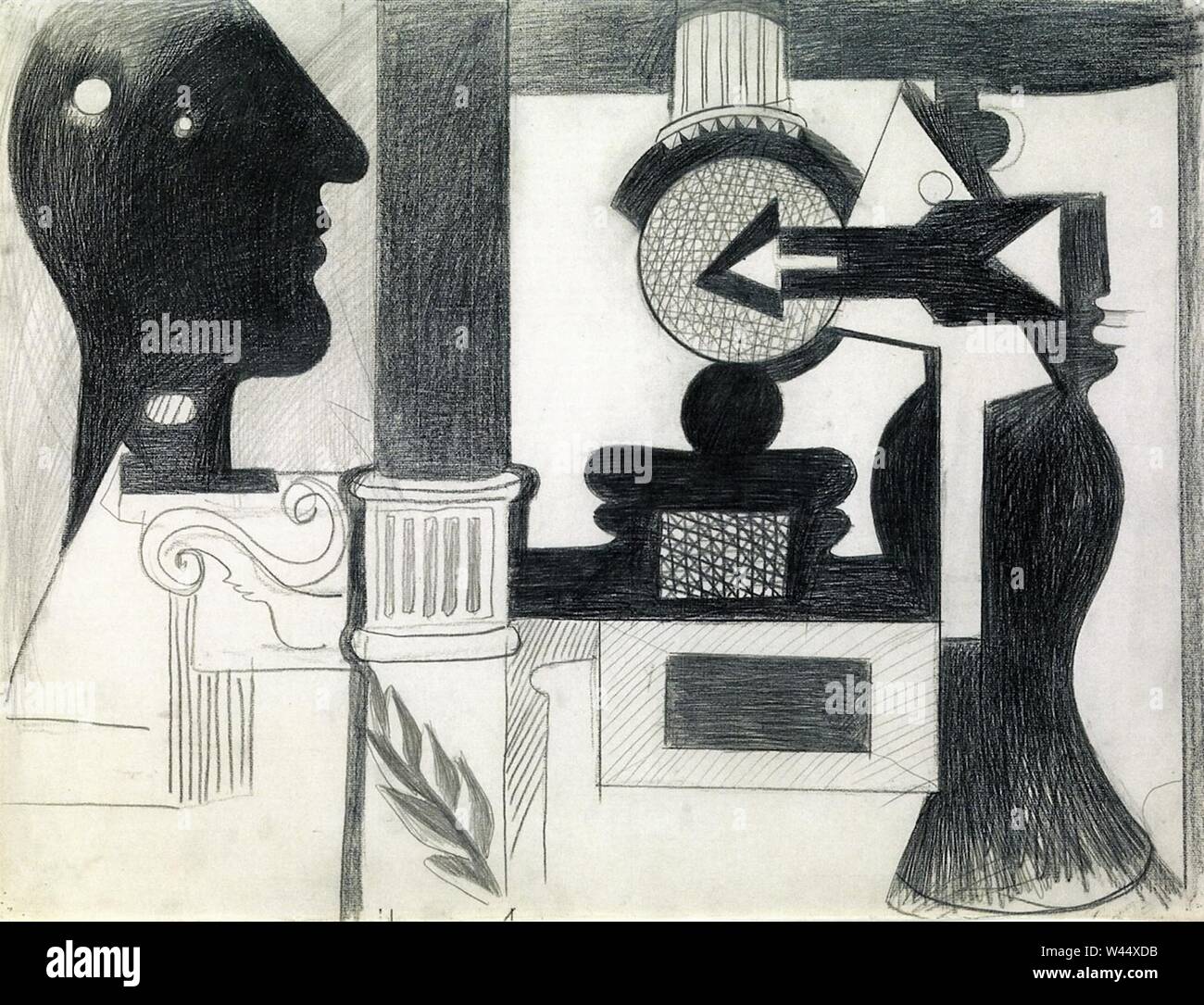 Column with Objects Stock Photo - Alamy