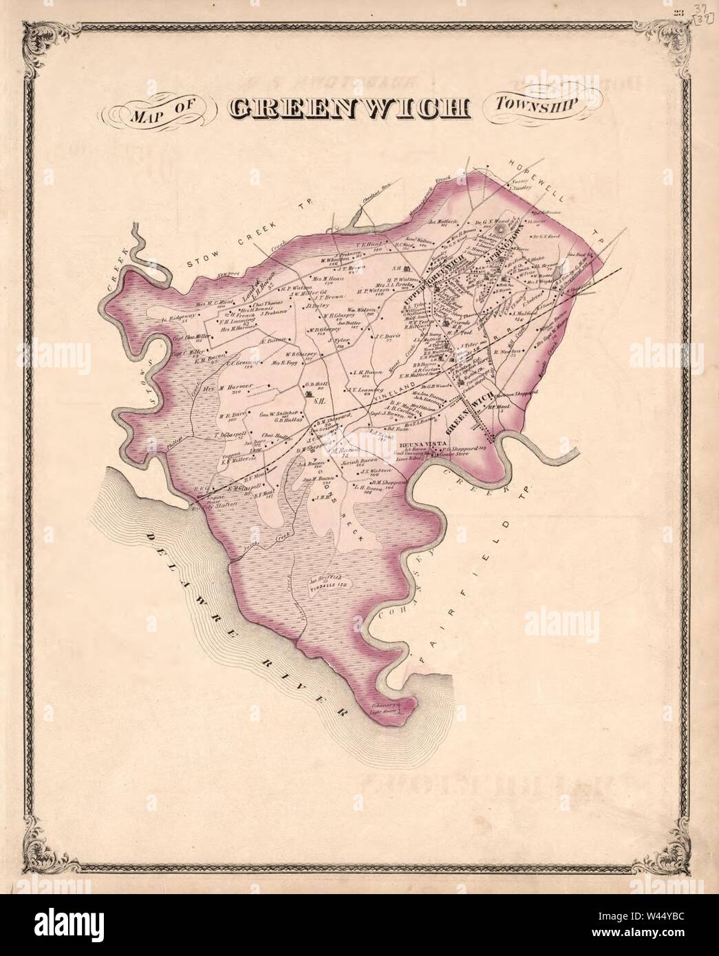 Combination atlas map of Cumberland County, New Jersey Stock Photo Alamy