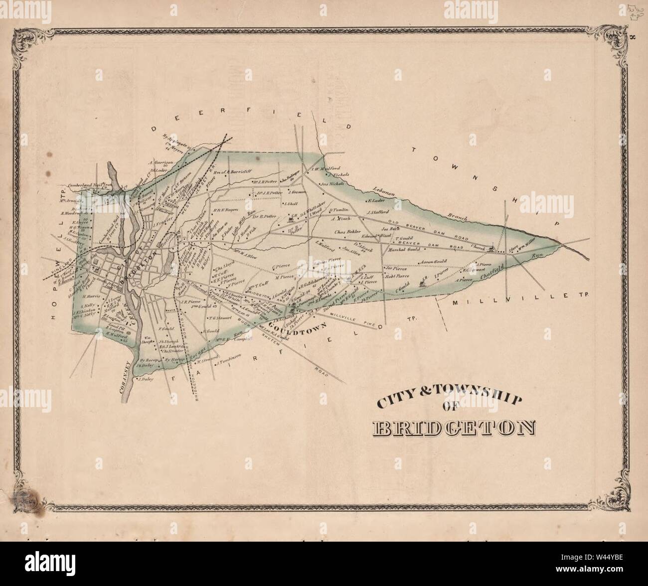 Combination atlas map of Cumberland County, New Jersey Stock Photo Alamy