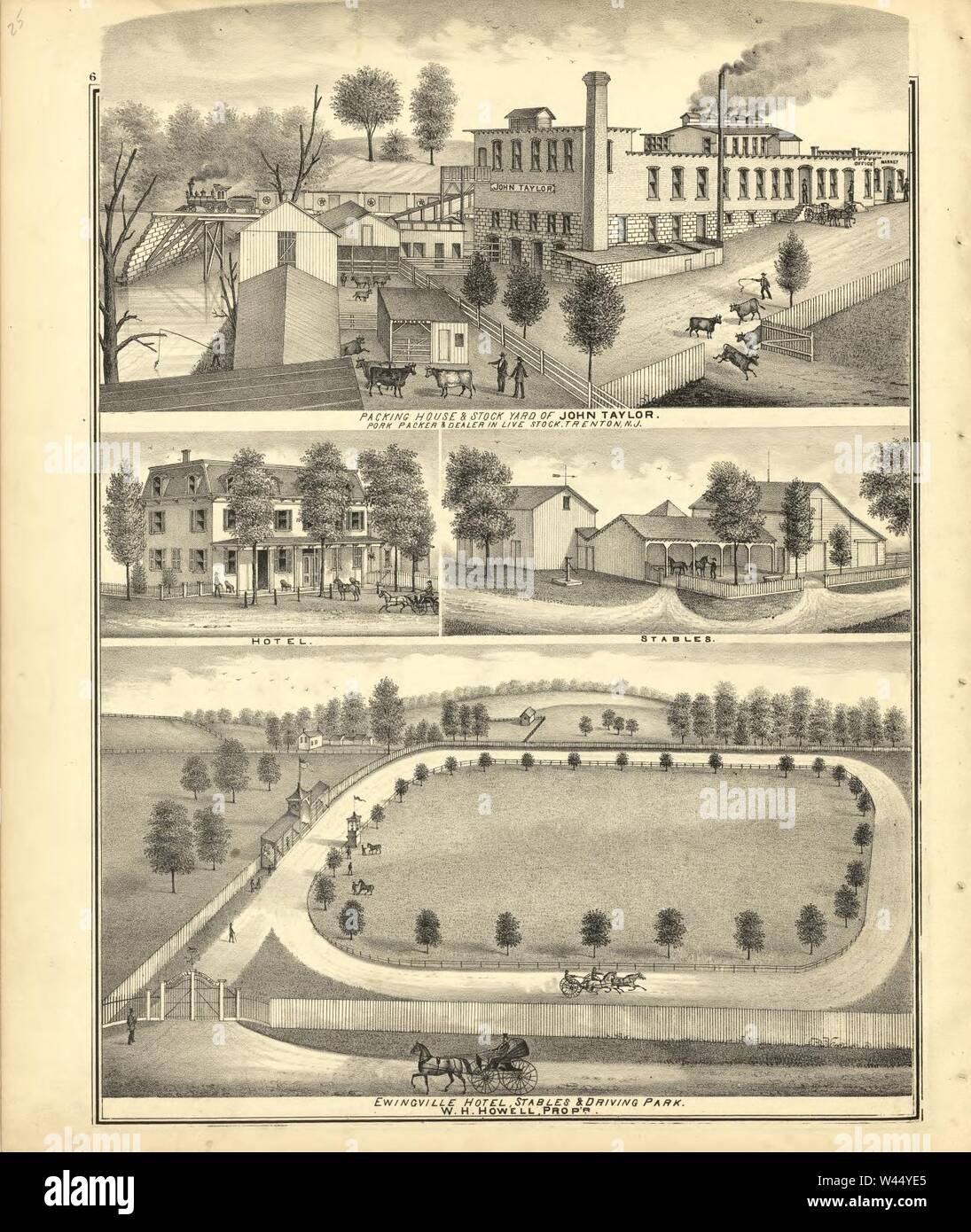 Combination atlas map of Mercer County, New Jersey Stock Photo Alamy