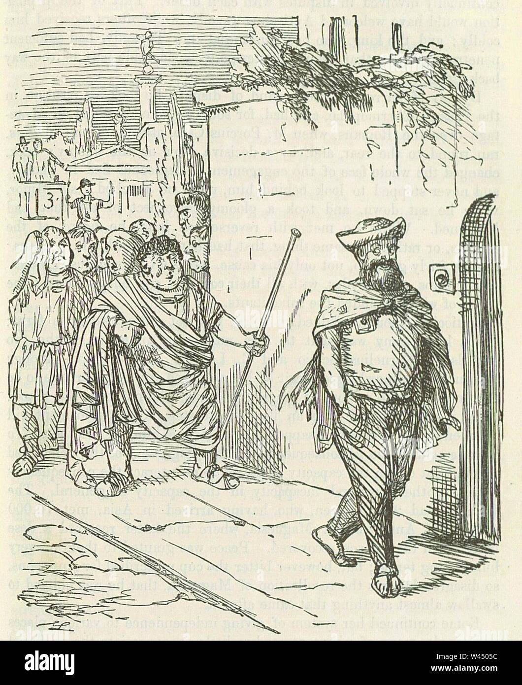 Comic History of Rome p 197 Hannibal leads the Ambassadors rather a fatiguing Walk round Carthage. Stock Photo