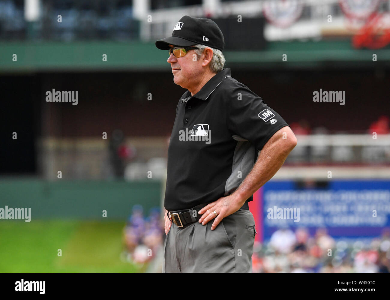 July 14, 2019 MLB umpire Mike Winters 33 during an afternoon MLB game