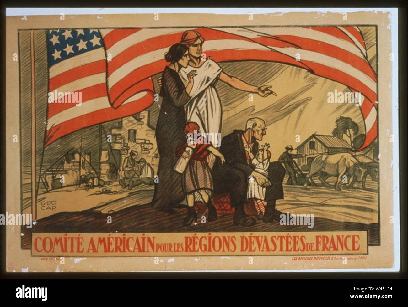 Comité Americain pour les Régions Dévastées de France Stock Photo