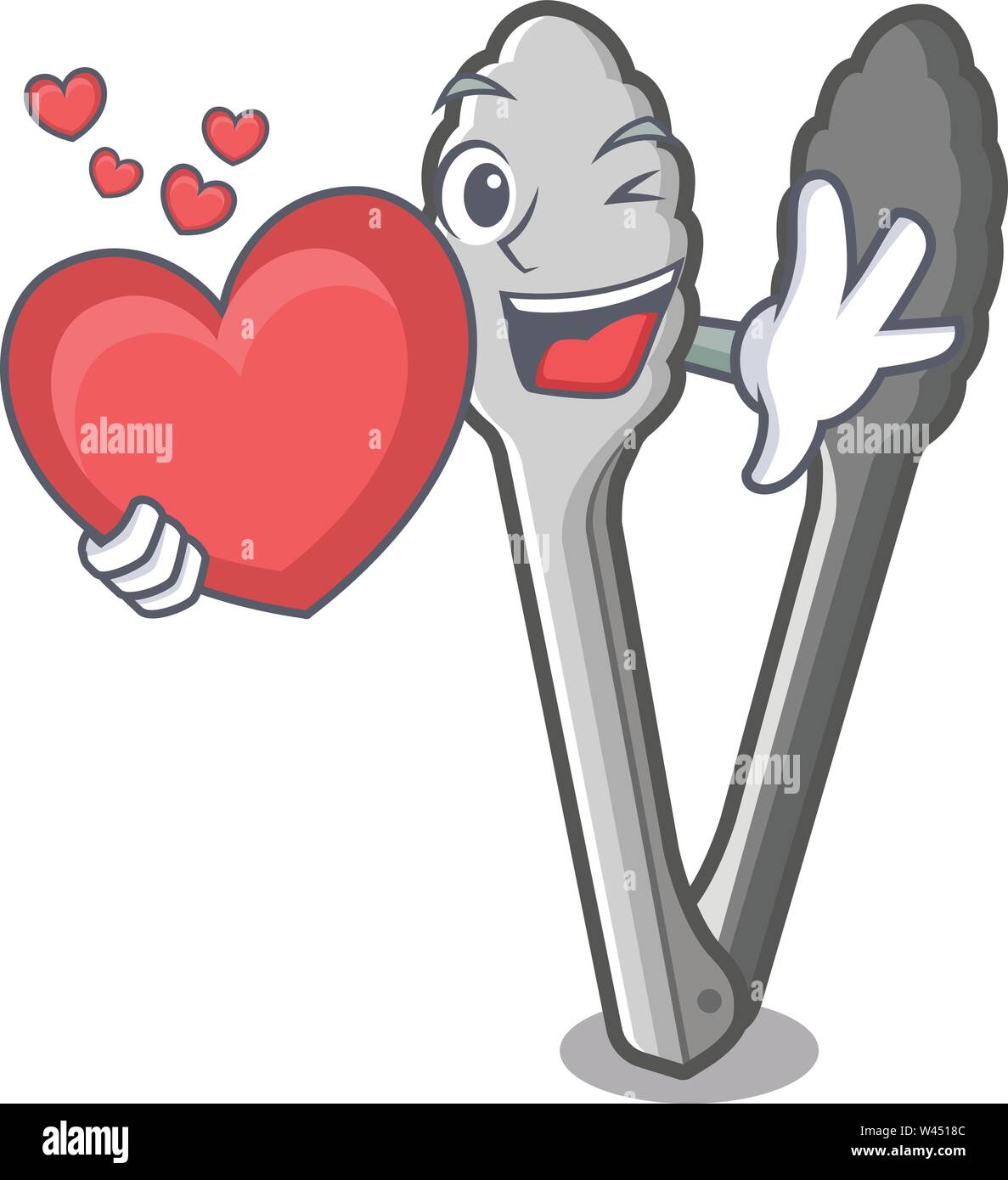 In love tongs in the a cartoon kitchen vector illustration Stock Vector  Image & Art - Alamy
