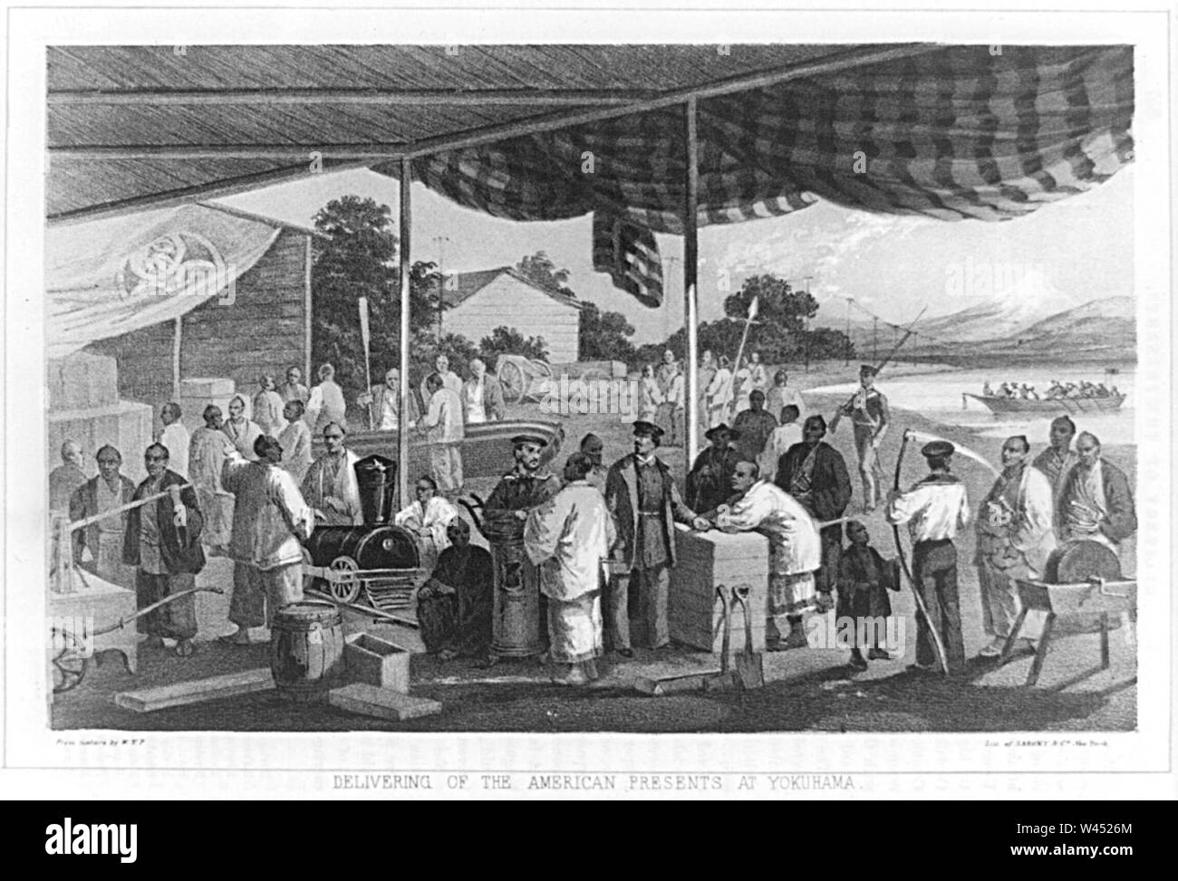 Commodore Perry expedition Stock Photo Alamy