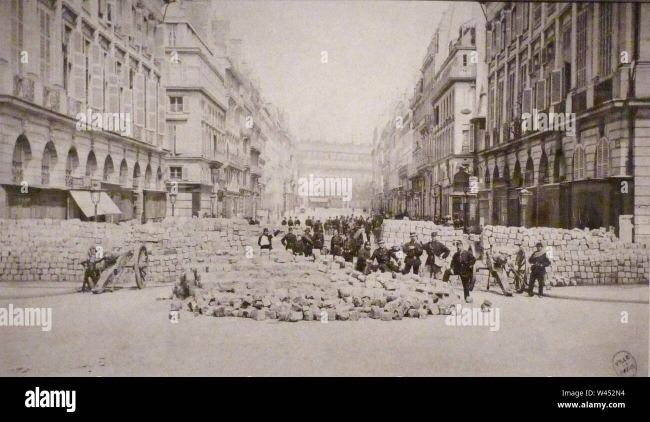 Commune de Paris barricade de la place Vendôme. Stock Photo