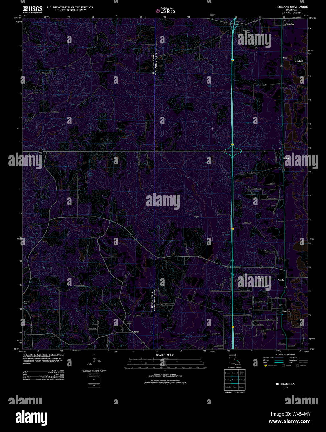 Roseland map hires stock photography and images Alamy