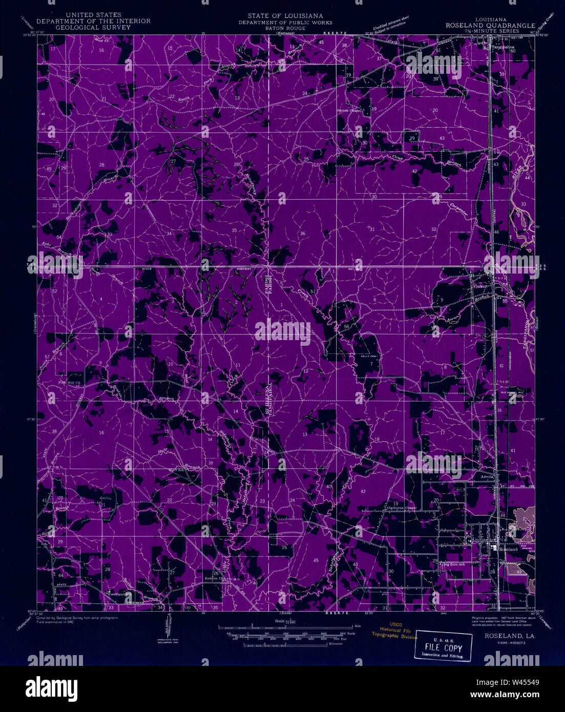 Roseland louisiana map hires stock photography and images Alamy