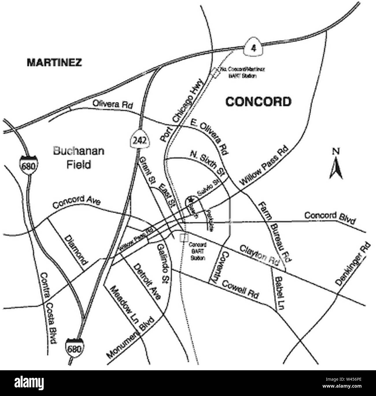 Vintage map of concord hires stock photography and images Alamy