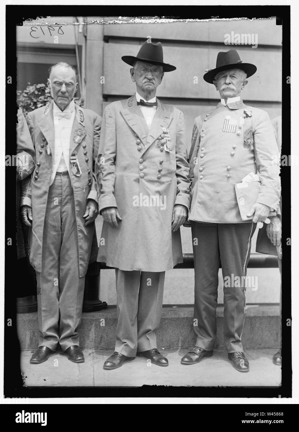CONFEDERATE REUNION. GEN. HARRISON OF MISSISSIPPI, COMMANDER IN CHIEF, WITH GENERALS MICKEY AND DINKINS Stock Photo