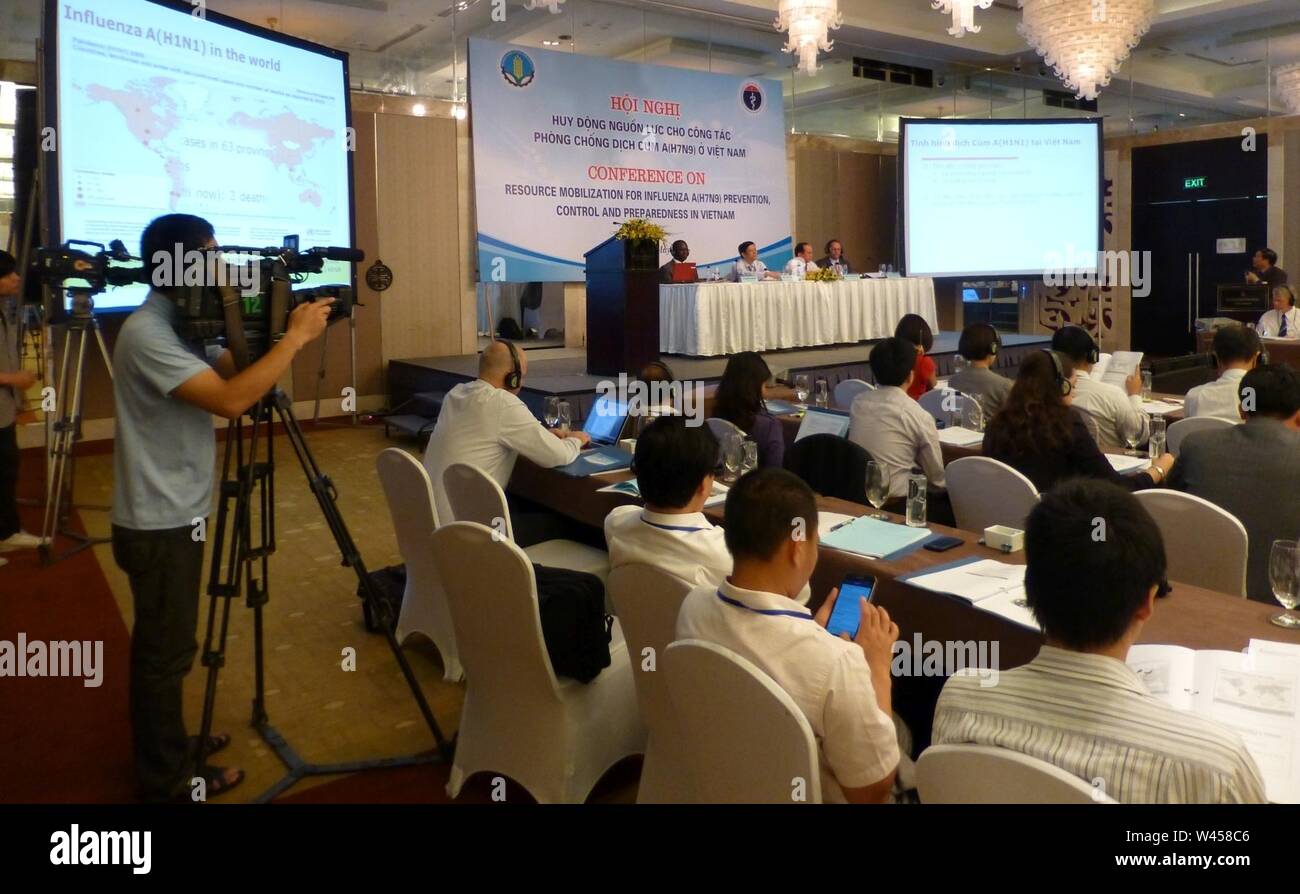 Conference on Resource Mobilization for Influenza A (H7N9) Prevention, Control and Preparedness in Vietnam (8712388831). Stock Photo