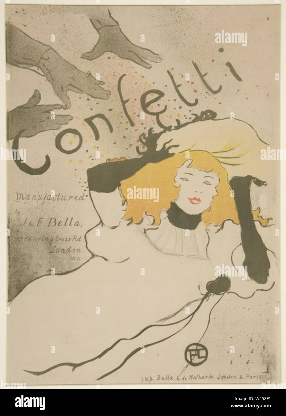 Henri de Toulouse-Lautre、Confetti、希少画集画 Henri de Toulouse-Lautre、Confetti、希少画集画