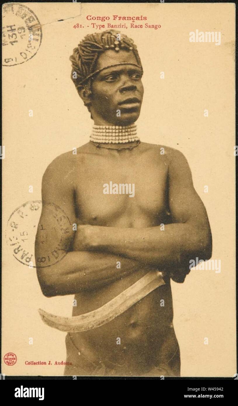 Congo Français. Type Banziri, Race Sango Stock Photo - Alamy