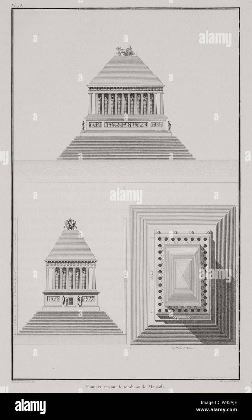 Conjectures sur le tombeau de Mausole - Choiseul-gouffier Gabriel Florent Auguste De - 1782. Stock Photo