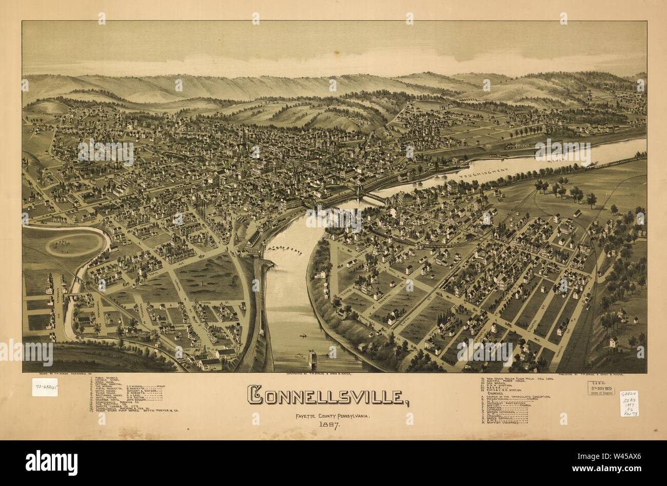 Connellsville, Fayette County, Pennsylvania 1897 Stock Photo Alamy