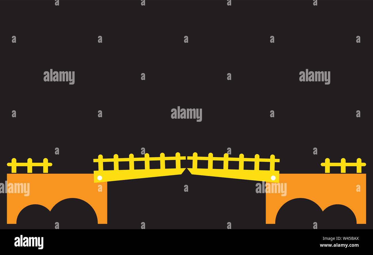 Moveable or movable bridge or Open bridge Vector Stock Vector Image ...
