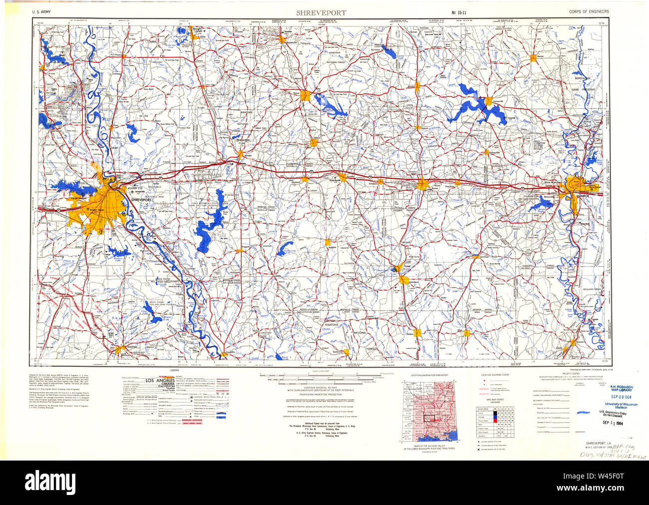 Map of shreveport hi-res stock photography and images - Alamy
