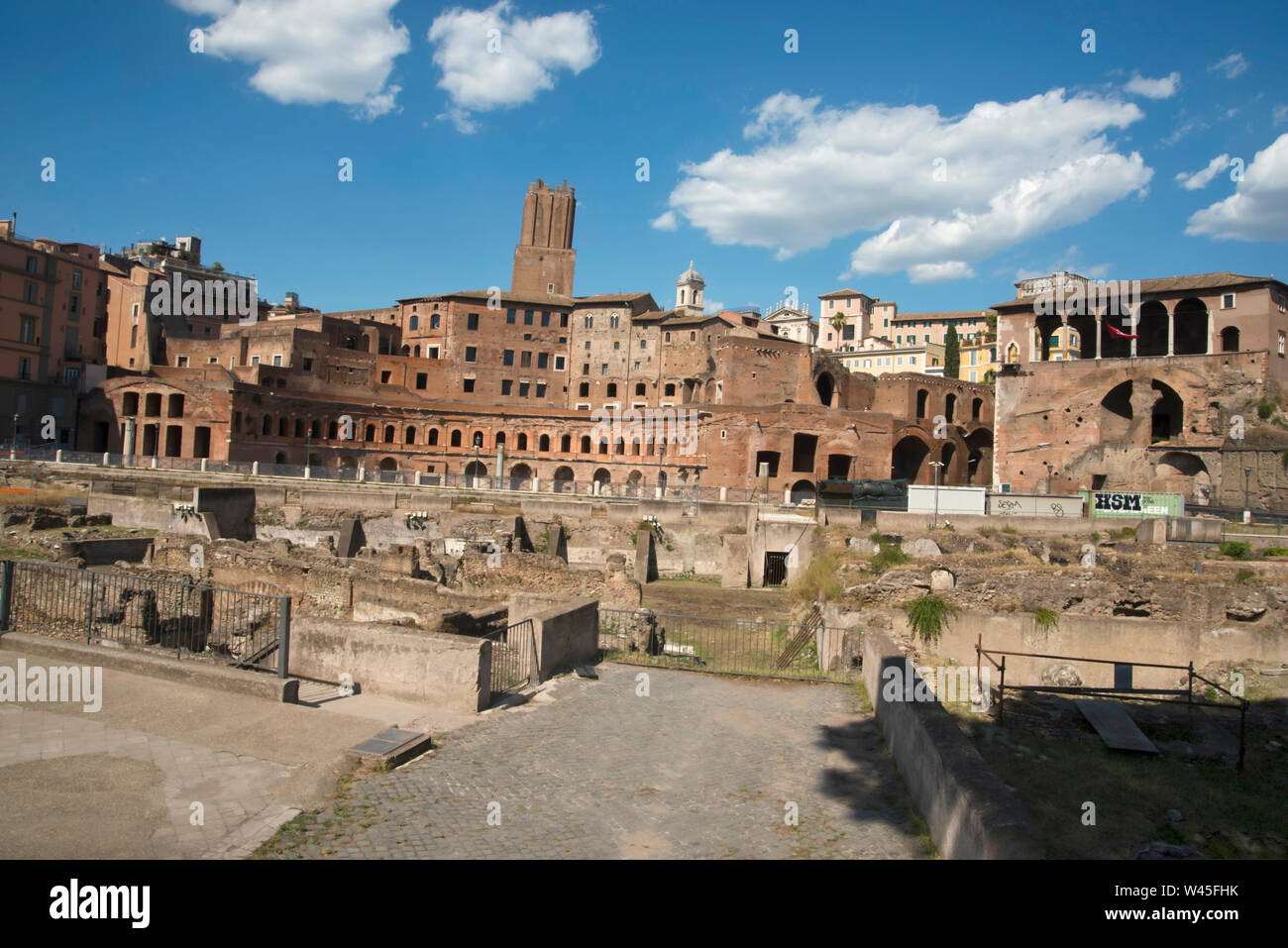 Roman forum, Roman ruins, surrounded by the remnants of ancient government buildings, Rome. Stock Photo