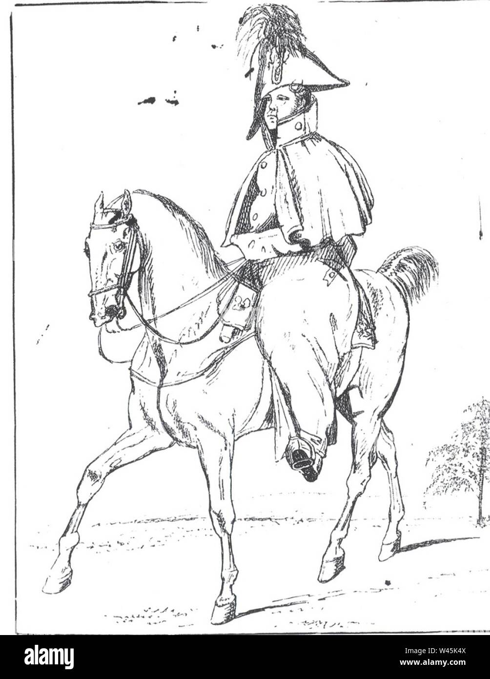 Constantine Pavlovich at horse. Stock Photo
