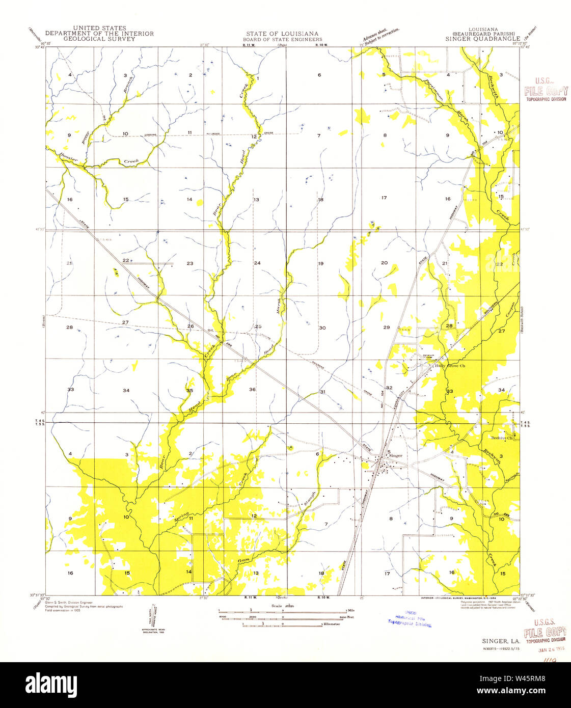 Singer louisiana map hires stock photography and images Alamy