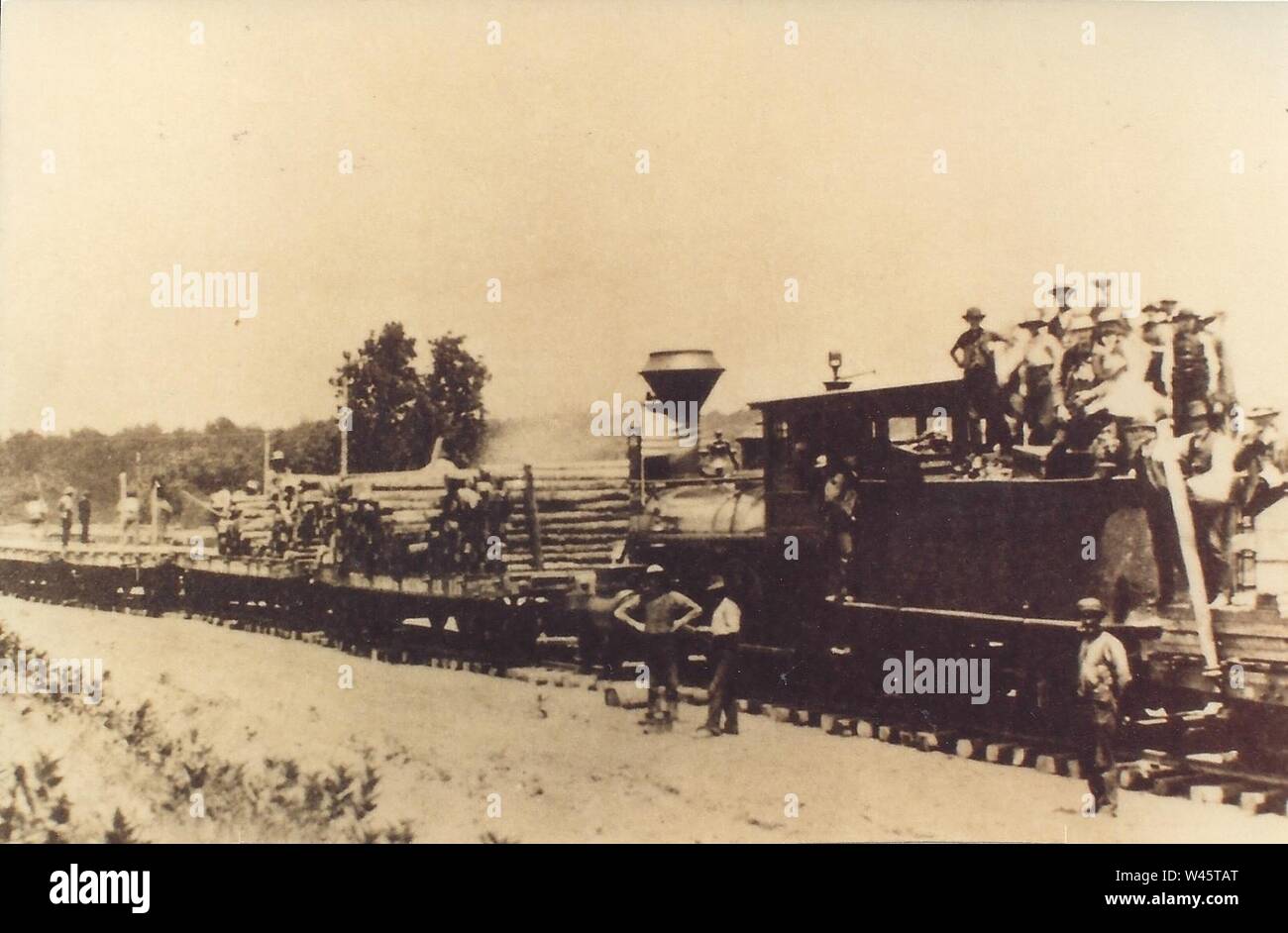Construction train, Flushing MI Stock Photo Alamy