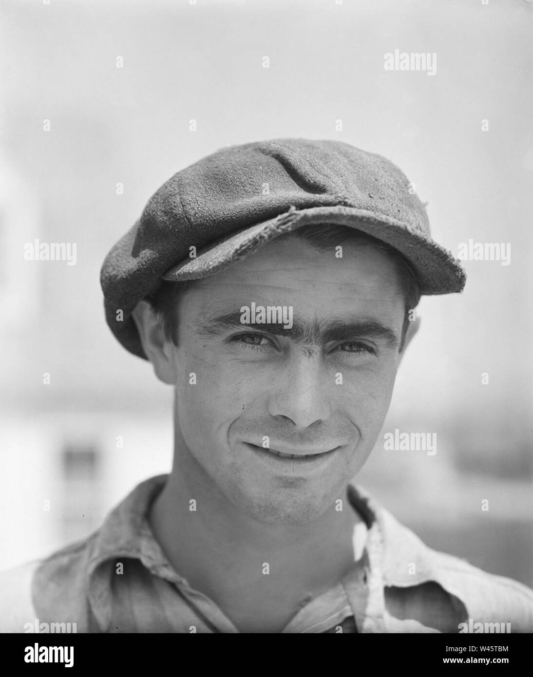 Construction worker on the Westmoreland subsistence homestead project ...