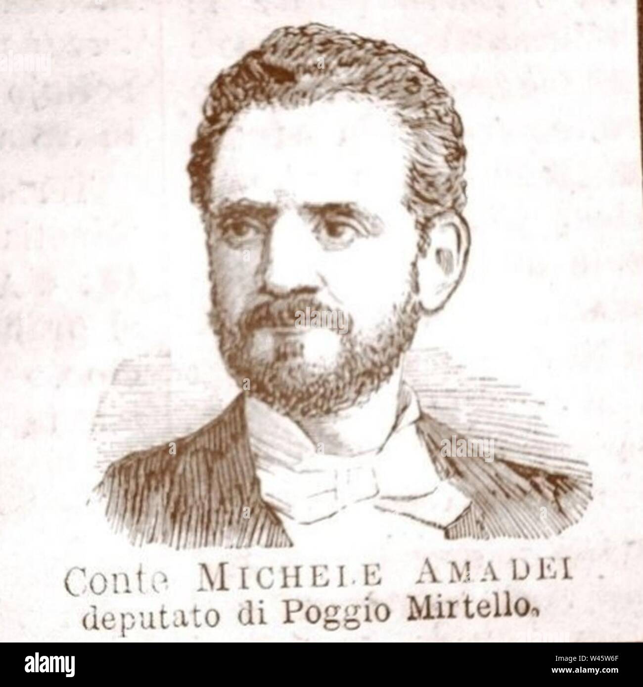 Conte Michele Amadei (deputato di Poggio Mirtello). Stock Photo