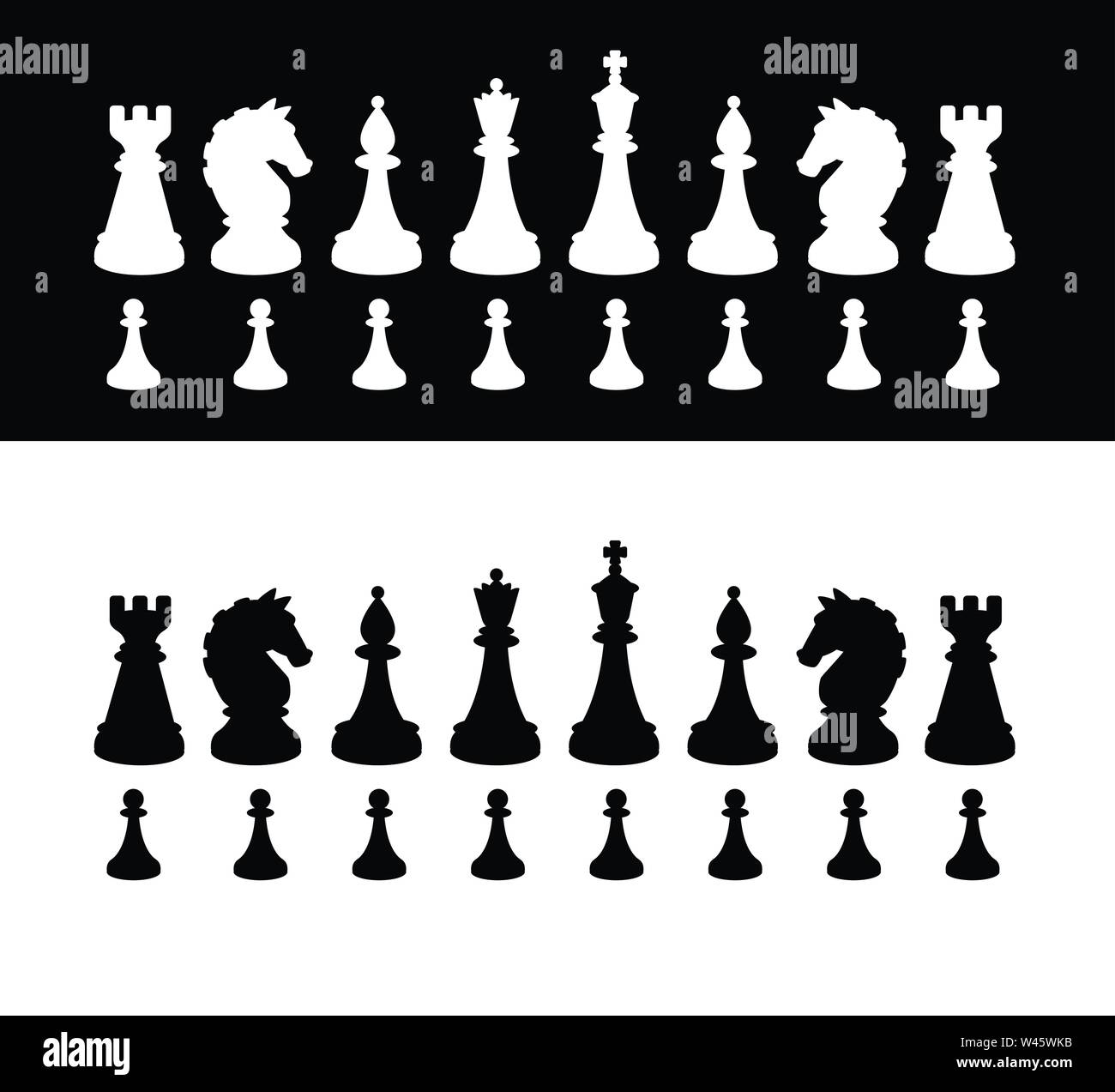 Chess pieces vector