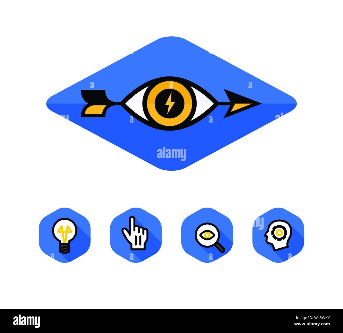 Logo Of The Eye And Arrow Vector Logo And Icons Corporate Style