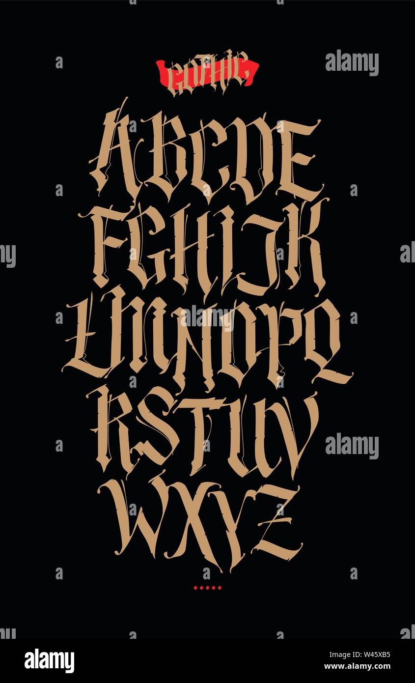 Gothic Tattoo Text High Resolution Stock Photography And Images