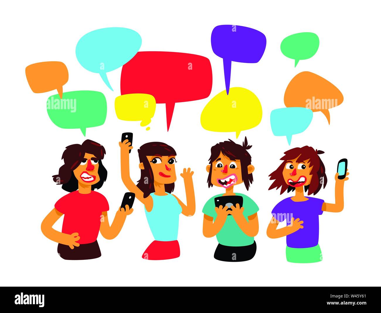 A Group Of People With Comic Bubbles Are Debating Vector People Chat Illustration In The Cartoon Style The Illustration Is Isolated On A White Bac Stock Vector Image Art Alamy A Group Of People With Comic Bubbles Are Debating Vector People Chat Illustration In The Cartoon Style The Illustration Is Isolated On A White Bac Stock Vector Image Art Alamy