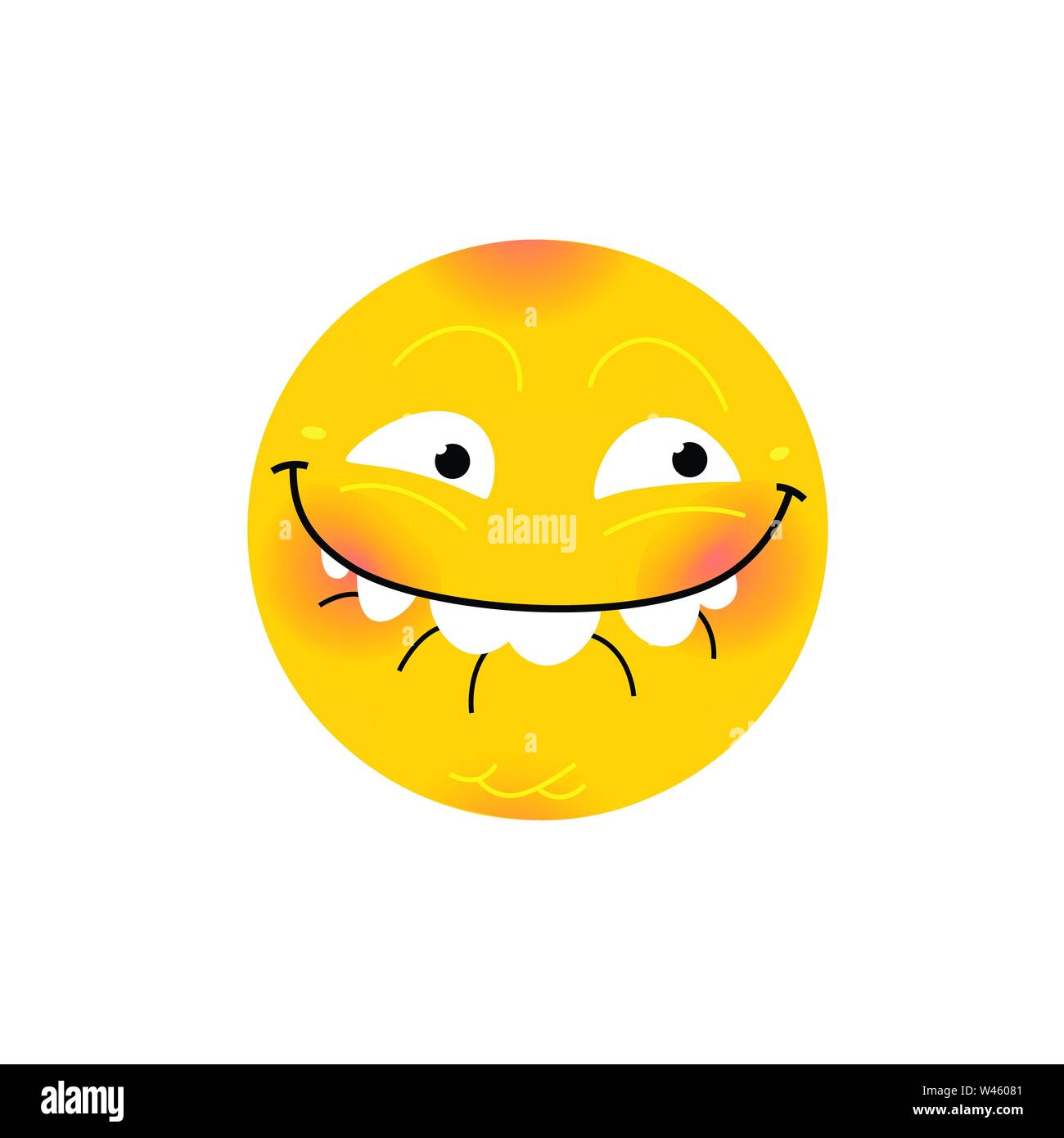 Smiley. Internet meme. Vector. Emotional smiley for expressions in social  networks, chat rooms, messages, mobile and web applications. Emoji yellow fa  Stock Vector Image & Art - Alamy
