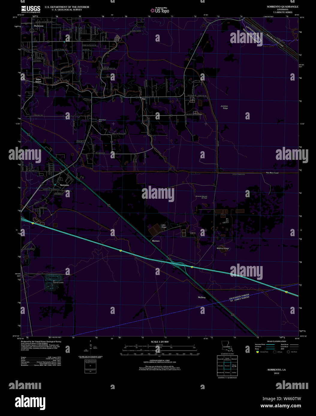 Sorrento map hires stock photography and images Alamy