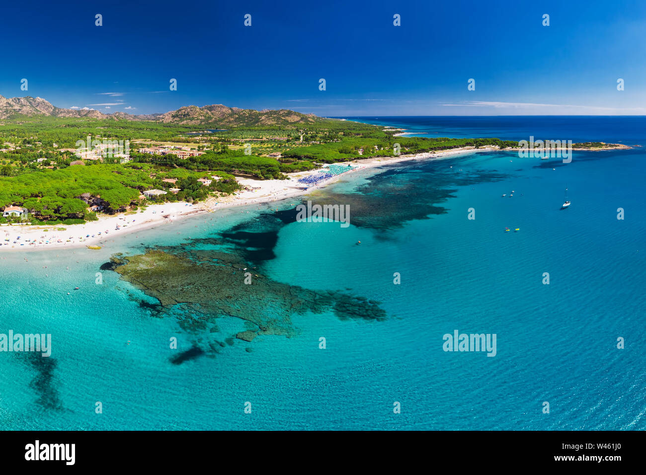 Cala Ginepro beach on Sardinia island, Italy, Europe. Stock Photo