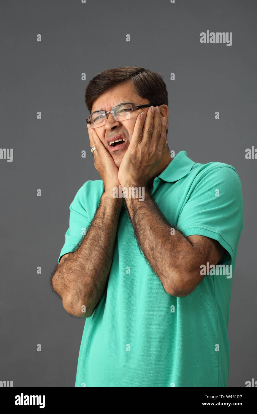 Man suffering from toothache Stock Photo