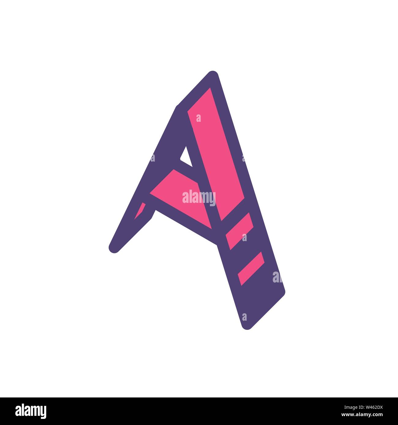 Outline white letter logo Stock Vector Images - Alamy