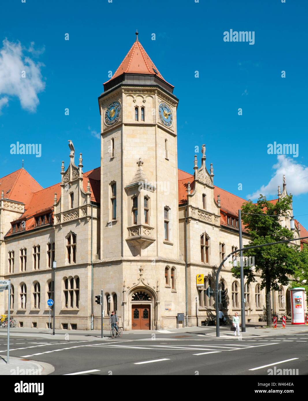Main Post Office, Cultural Monument, Dessau, Saxony-Anhalt, Germany ...