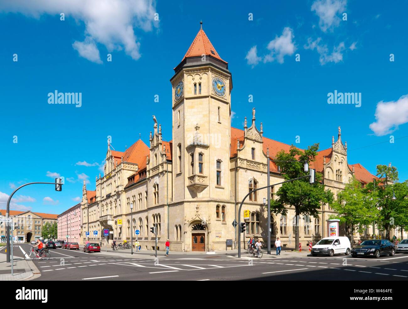 Historical Dessau Post Office Building, Dessau, Saxony-Anhalt, Germany ...