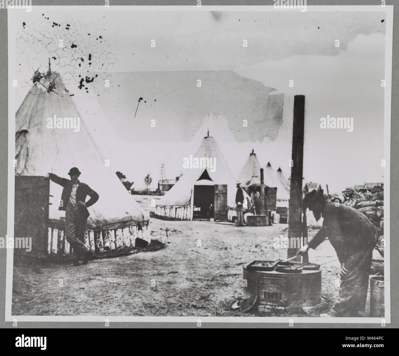 Cooking in camp Stock Photo - Alamy