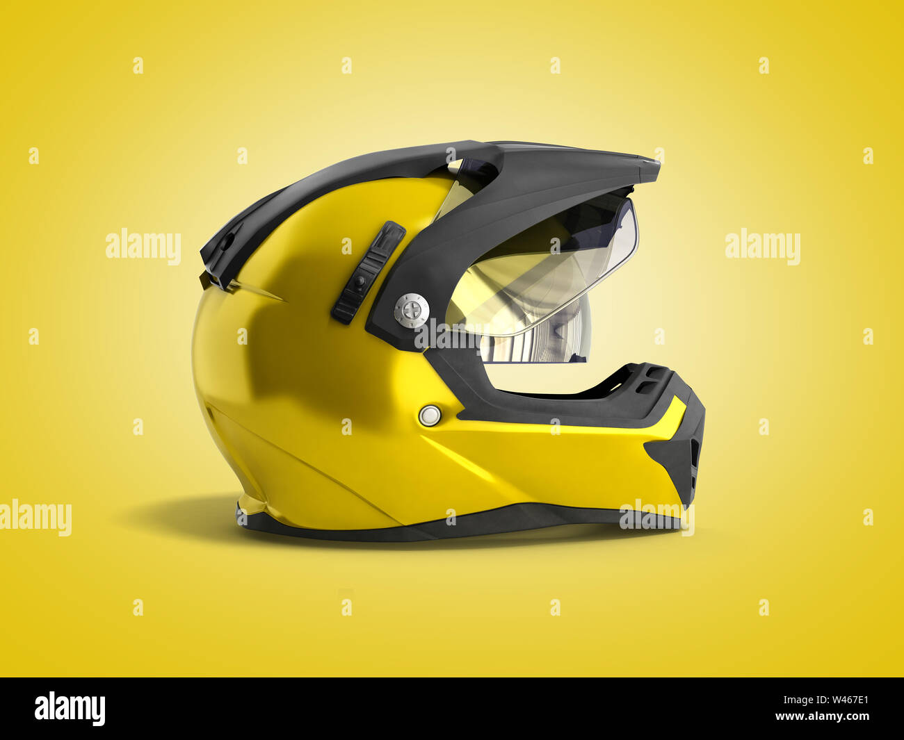 Download Yellow Motocross Helmet 3d Render On Yellow Background Stock Photo Alamy Yellowimages Mockups