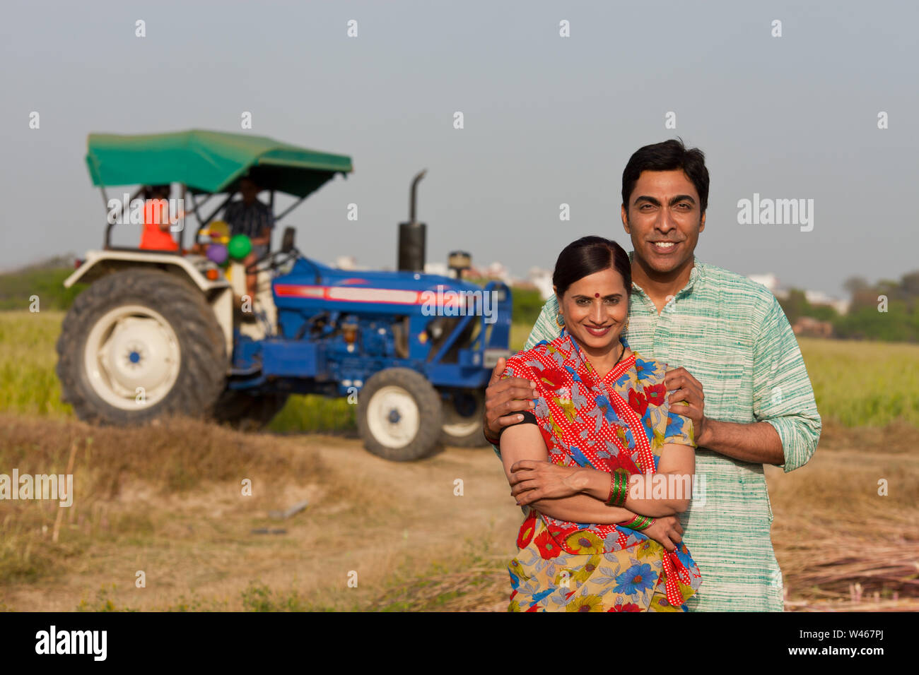 Indian farmer wife standing in hi-res stock photography and images - Alamy
