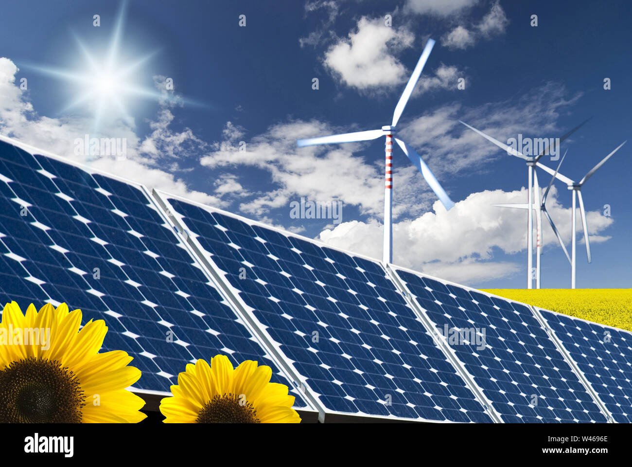 Sunflower solar panel hi-res stock photography and images - Alamy