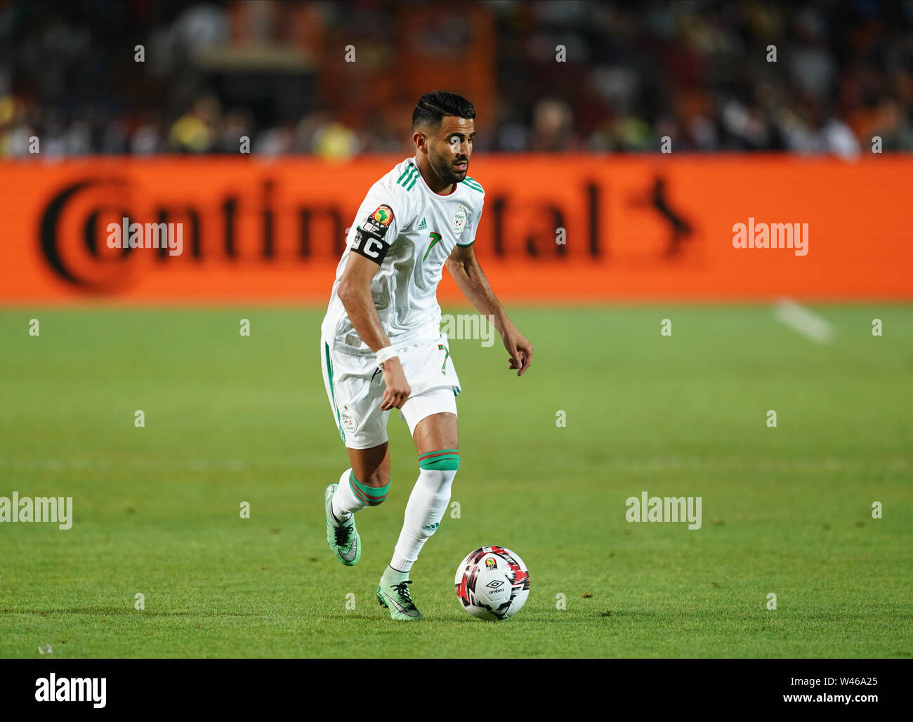 Cairo, Algeria, Egypt. 19th July, 2019. FRANCE OUT July 19, 2019: Riyad Karim Mahrez of Algeria during the Final of 2019 African Cup of Nations match between Algeria and Senegal at the Cairo International Stadium in Cairo, Egypt. Ulrik Pedersen/CSM/Alamy Live News Stock Photo