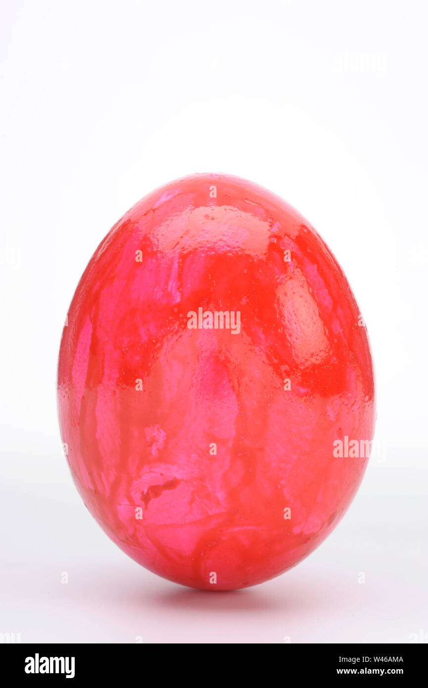 colored easter egg isolated over white background Stock Photo