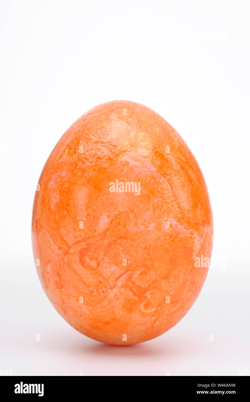 colored easter egg isolated over white background Stock Photo