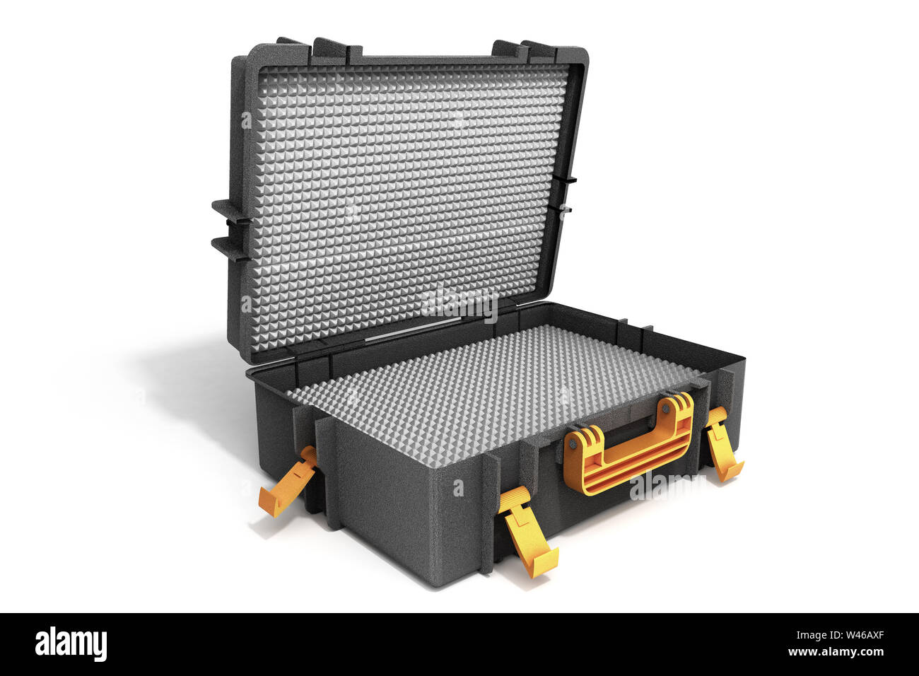 open tools case 3d render on white background Stock Photo - Alamy